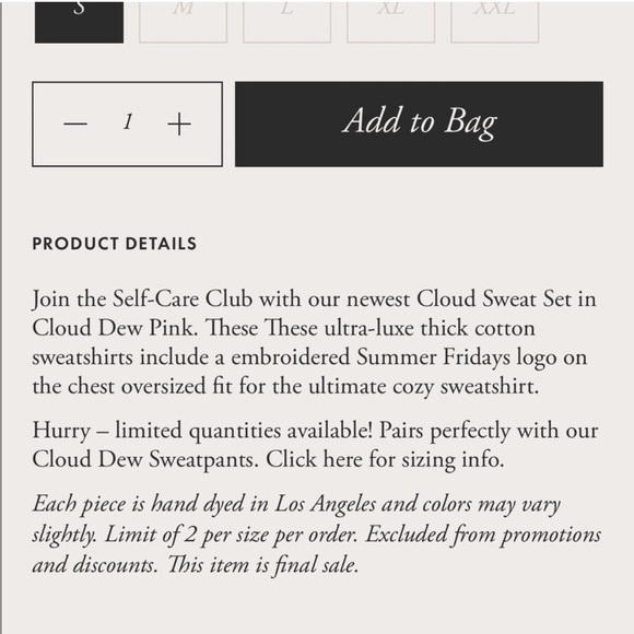 Summer Fridays 2 Piece Pink Tie Dys Sweat Pants & Sweat Shirt (set) ☁️ - Picture 13 of 16